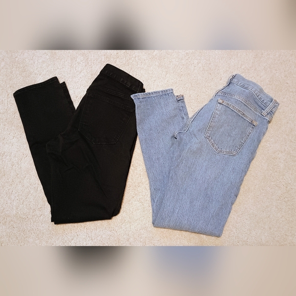 Old Navy Other - Lot Of 2 Old Navy Jeans Mens 28x30 Black Skinny And Blue Skinny Built In Flex